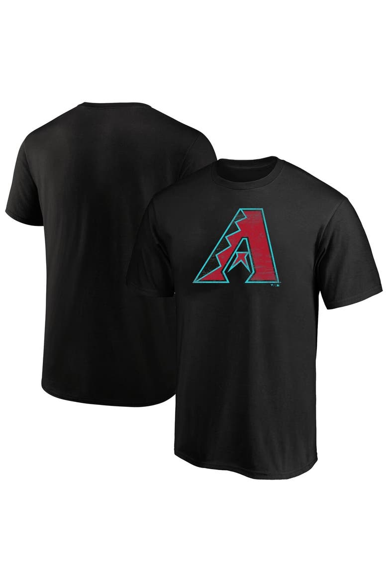 Men's Profile  Black Arizona Diamondbacks Big & Tall Distressed Logo T-Shirt, Main, color, Black
