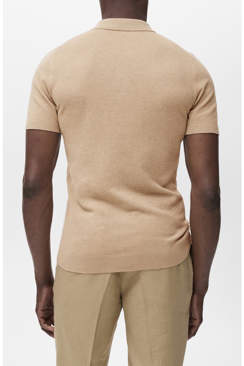 Band Collar Button-Up Shirt, Alternate, color, BEIGE