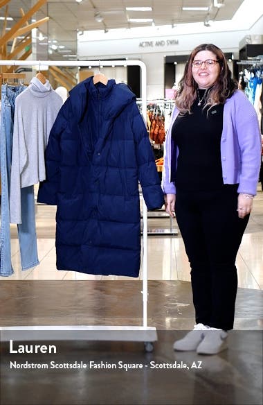 Lauren Ralph Lauren Pillow Hood Longline Down Feather Jacket