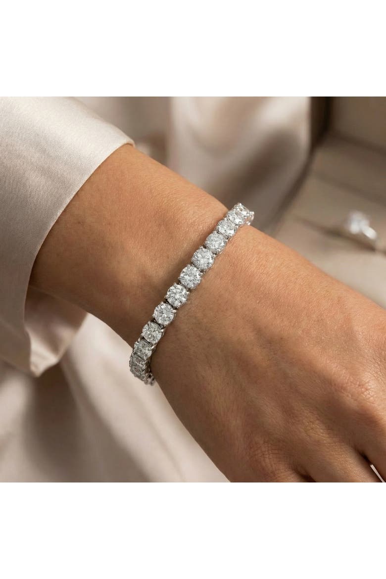 20 Ct Lab Grown Diamond Tennis Bracelet 14k Gold 7", Alternate, color, 14k White Gold