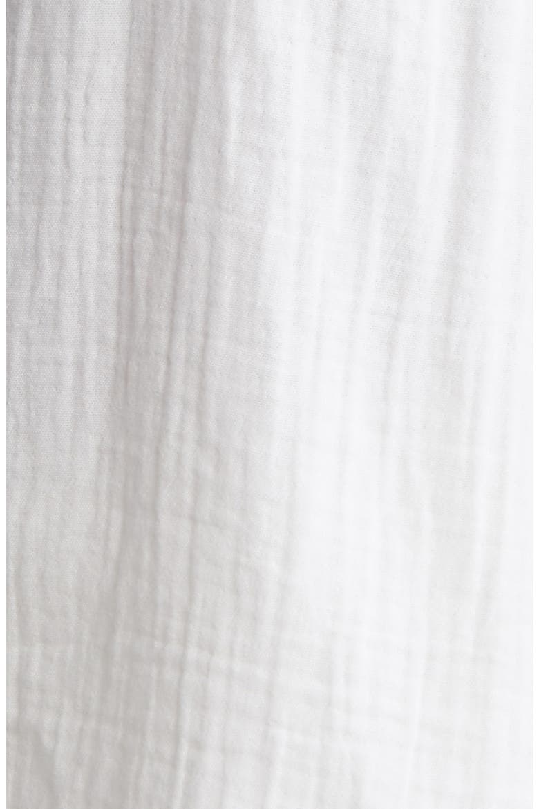 Flounce Sleeve Cotton Gauze Top, Alternate, color, WHITE