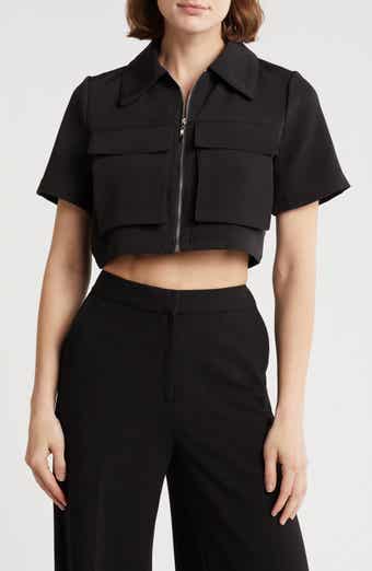 Love By Design Barcelona Short Sleeve Crop Utility Jacket