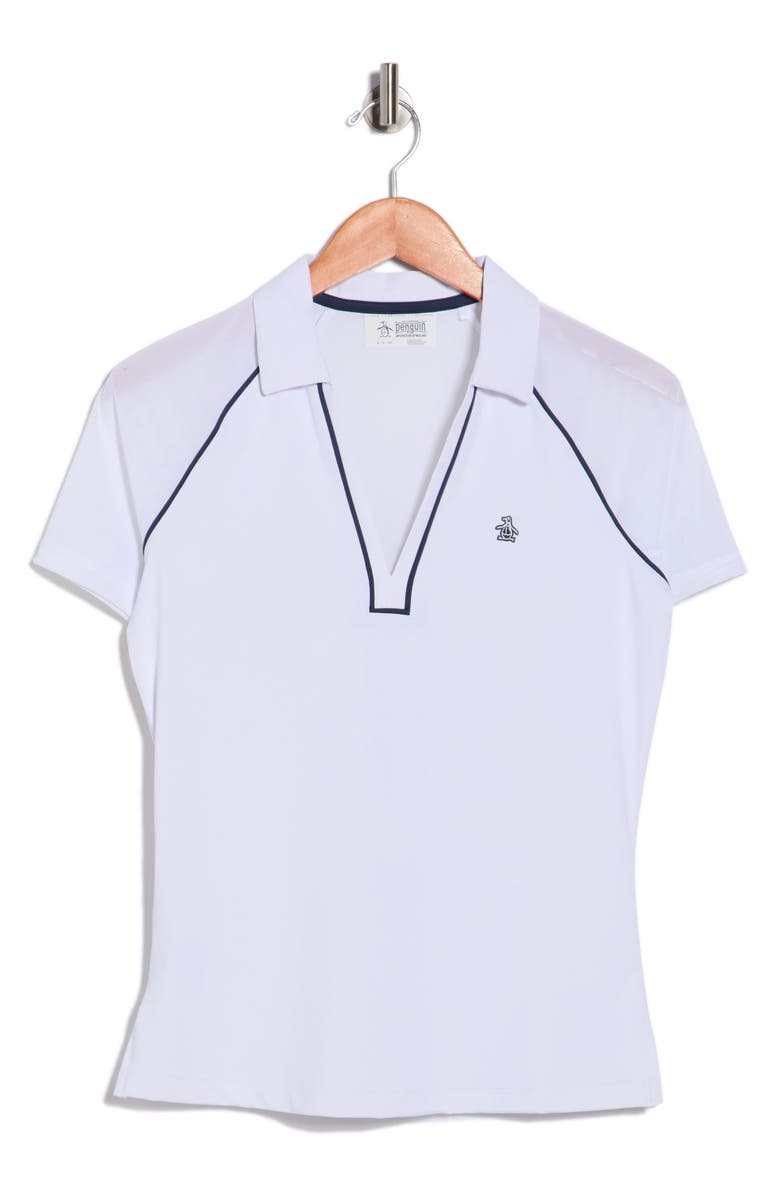 ORIGINAL PENGUIN GOLF Johnny Collar Knit Polo, Main, color, Bright White