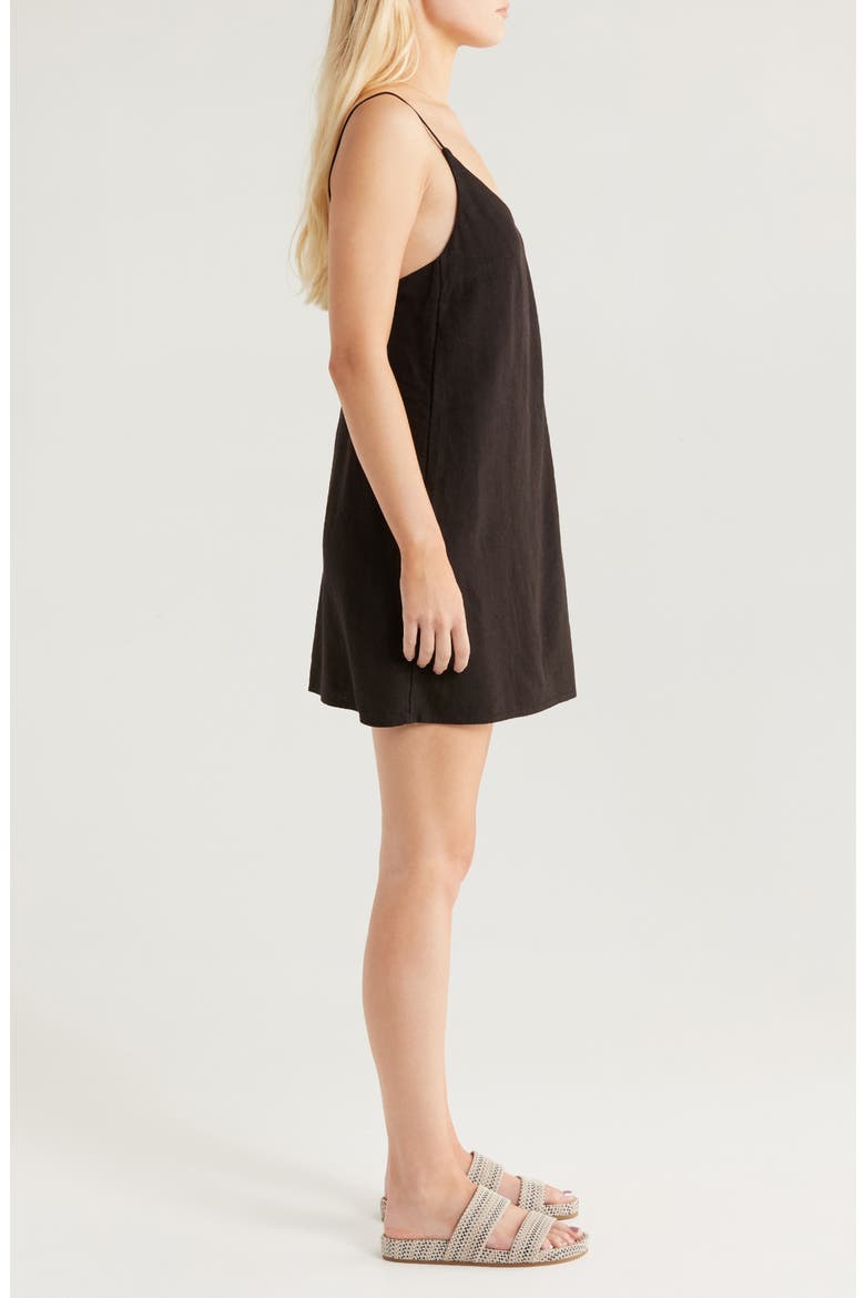 Summer Love Mini Slipdress, Alternate, color, BLACK