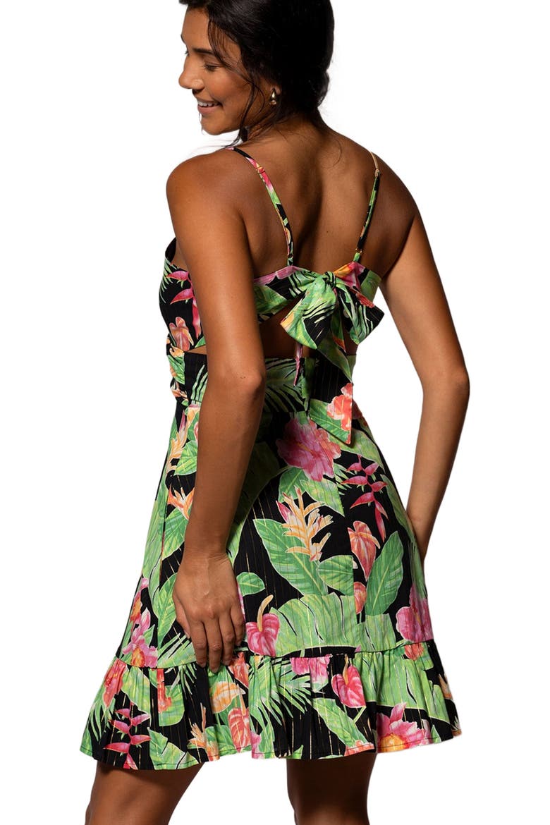 Midnight Blossom Loretta Dress, Alternate, color, Black