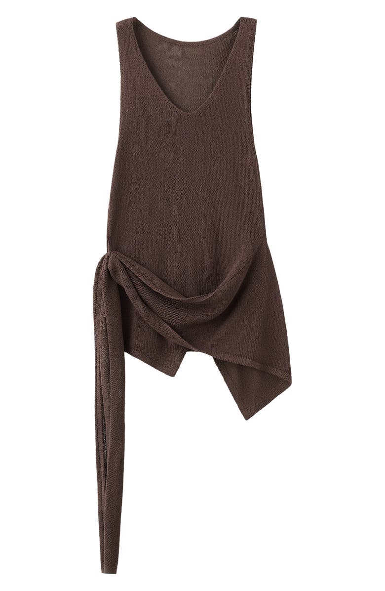 MANGO Asymmetric Drape Sash Knit Top, Alternate, color, 