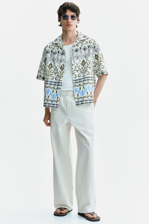 Relaxed Fit Patterned Resort Shirt