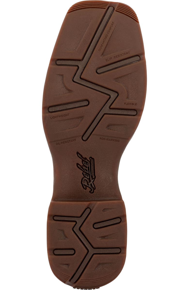 DURANGO Steel Toe Pullon Western Boot, Alternate, color, Brown