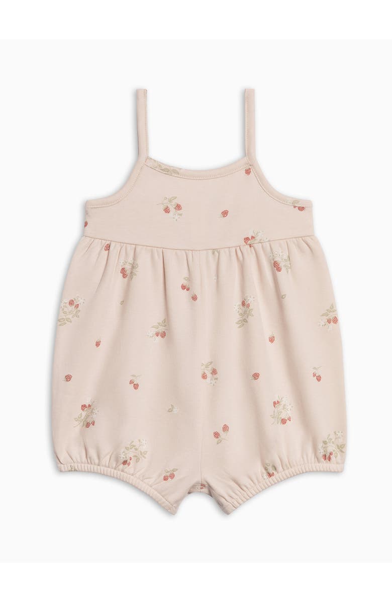 KENDI by Colored Organics Organic Sosi Tank Romper, Alternate, color, Raspberries / Shell + Mint