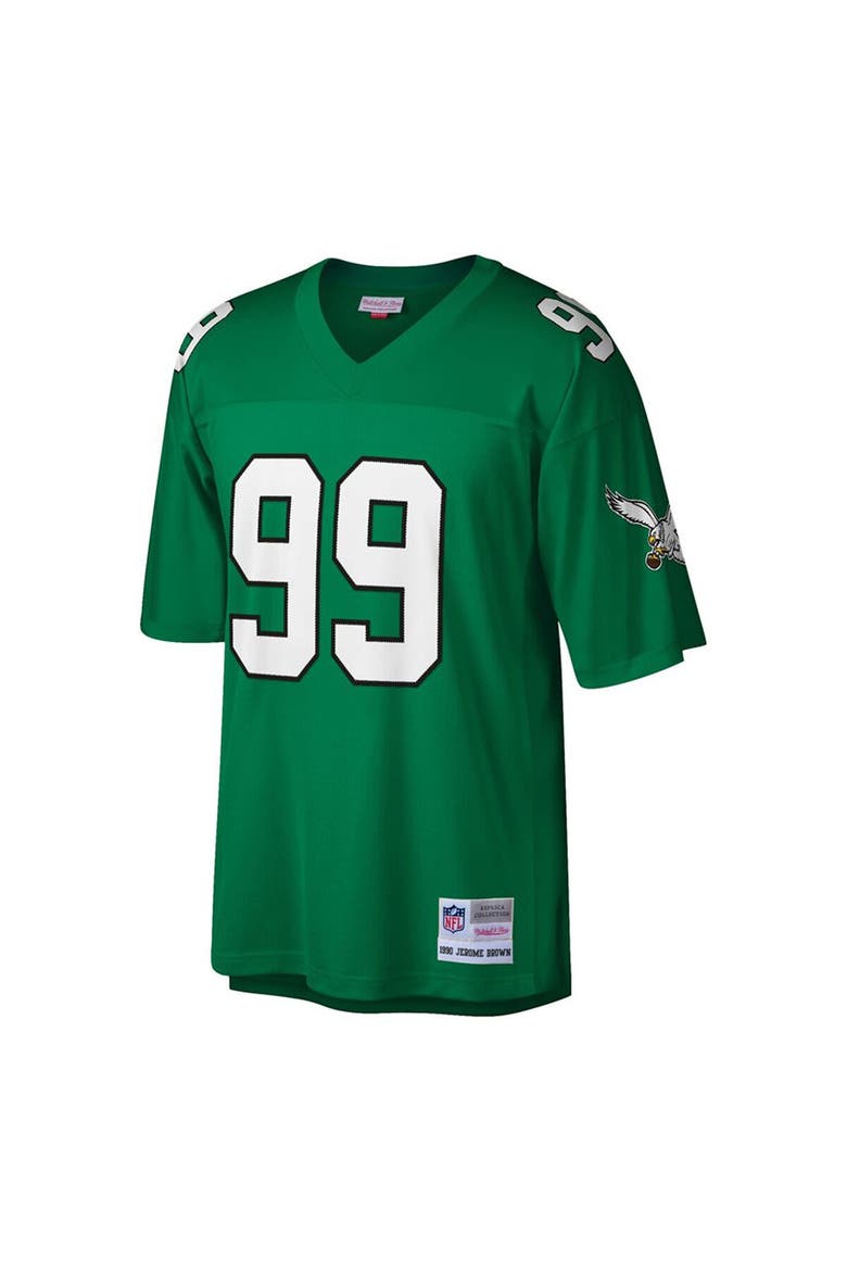 Men's Mitchell & Ness Jerome Brown Kelly Green Philadelphia Eagles Big & Tall 1990 Retired Player Replica Jersey, Alternate, color, Kelly Green