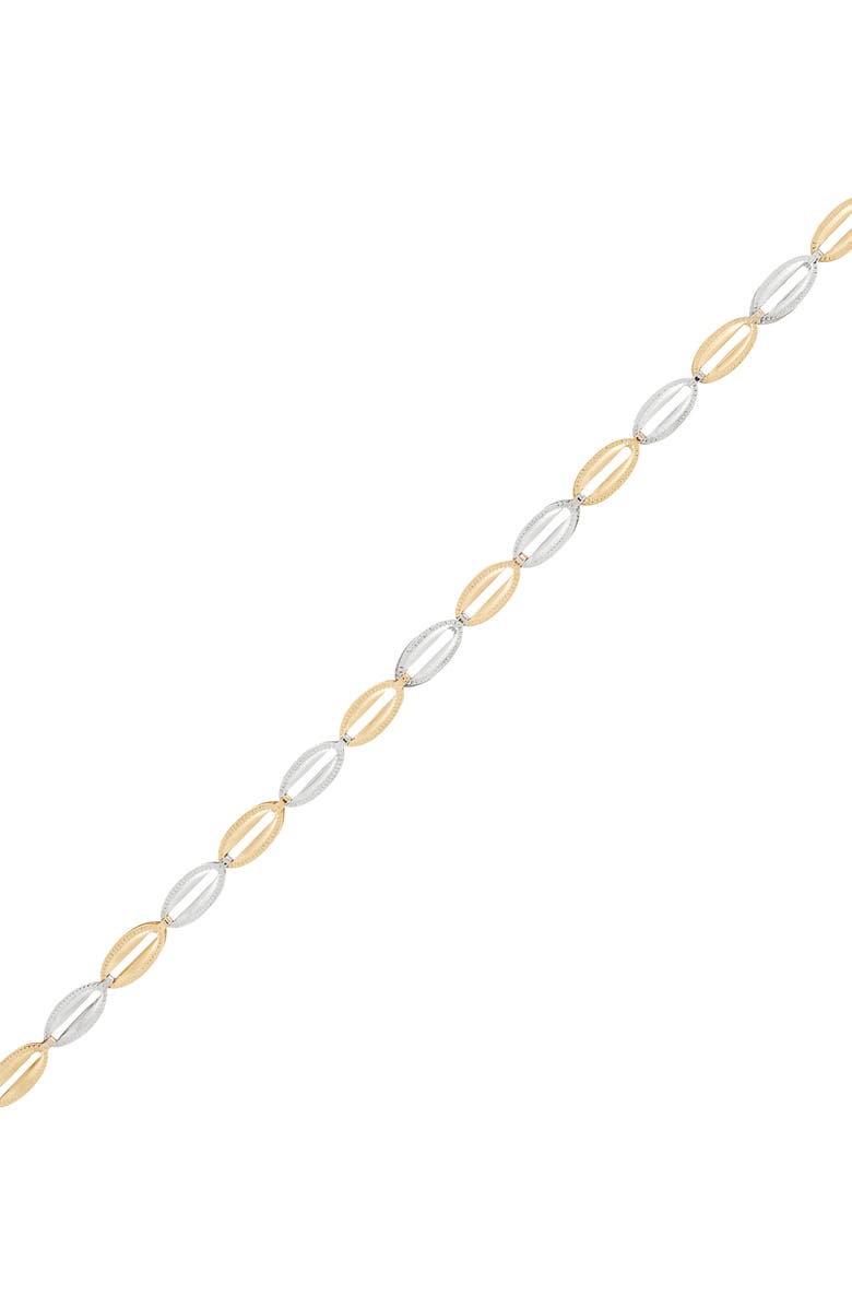 Frankie & Zoe Open Oval Link Bracelet, Alternate, color, Two Tone
