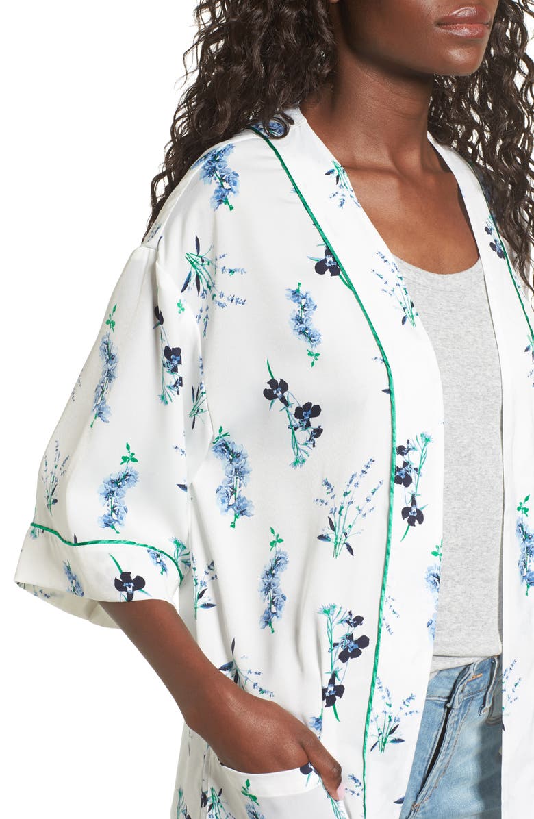 Vigoss Floral Print Duster Kimono, Alternate, color, 