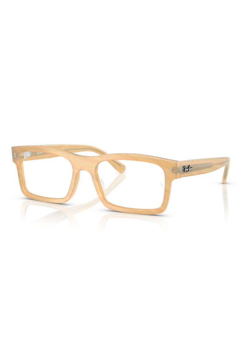 RB5435 54mm Rectangle Optical Glasses, Alternate, color, BROWN