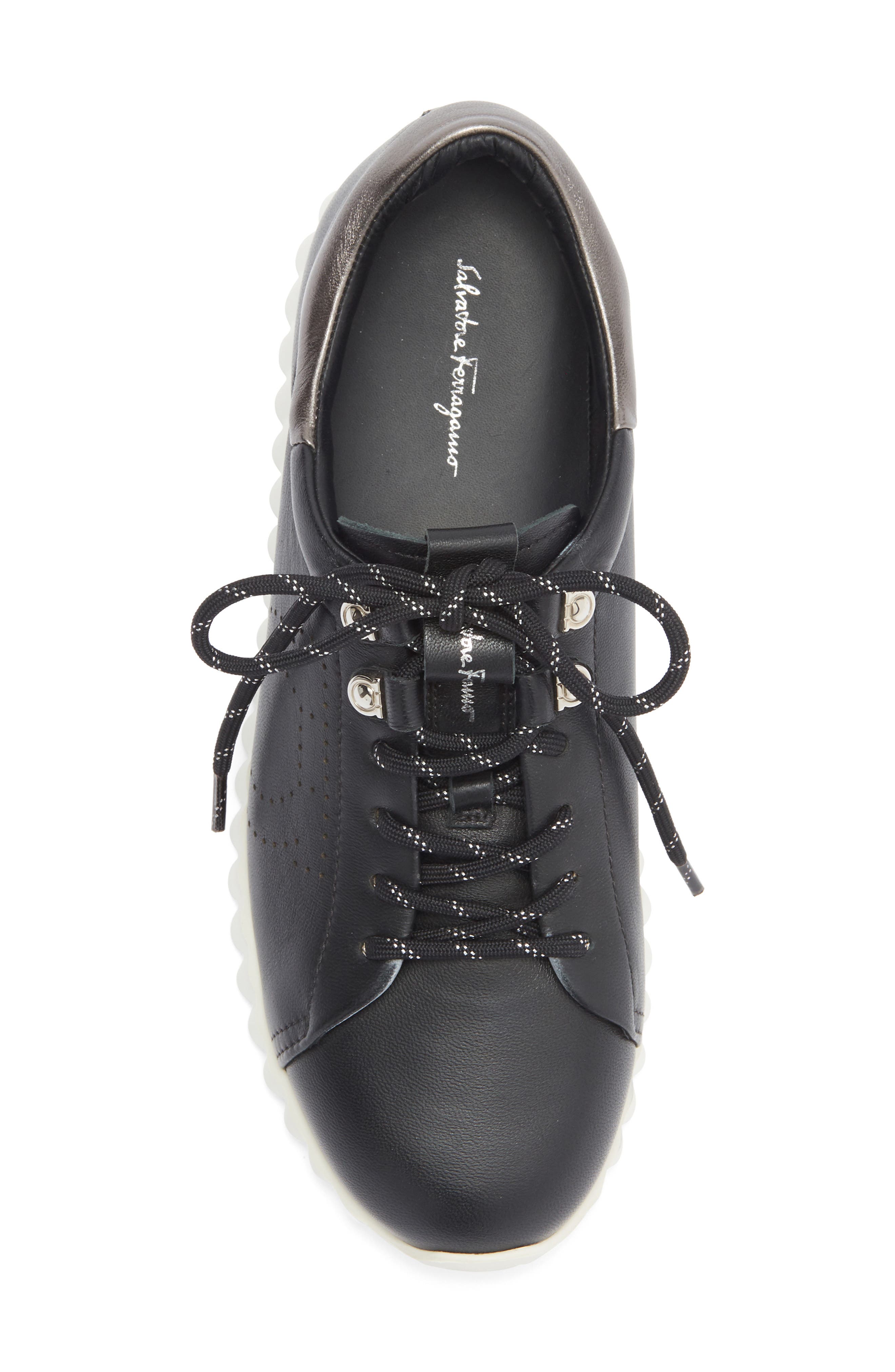 FERRAGAMO Gancini Sneaker, Alternate, color, Black