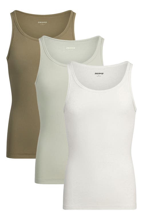 Skims 3-pack Rib Stretch Cotton Tanks