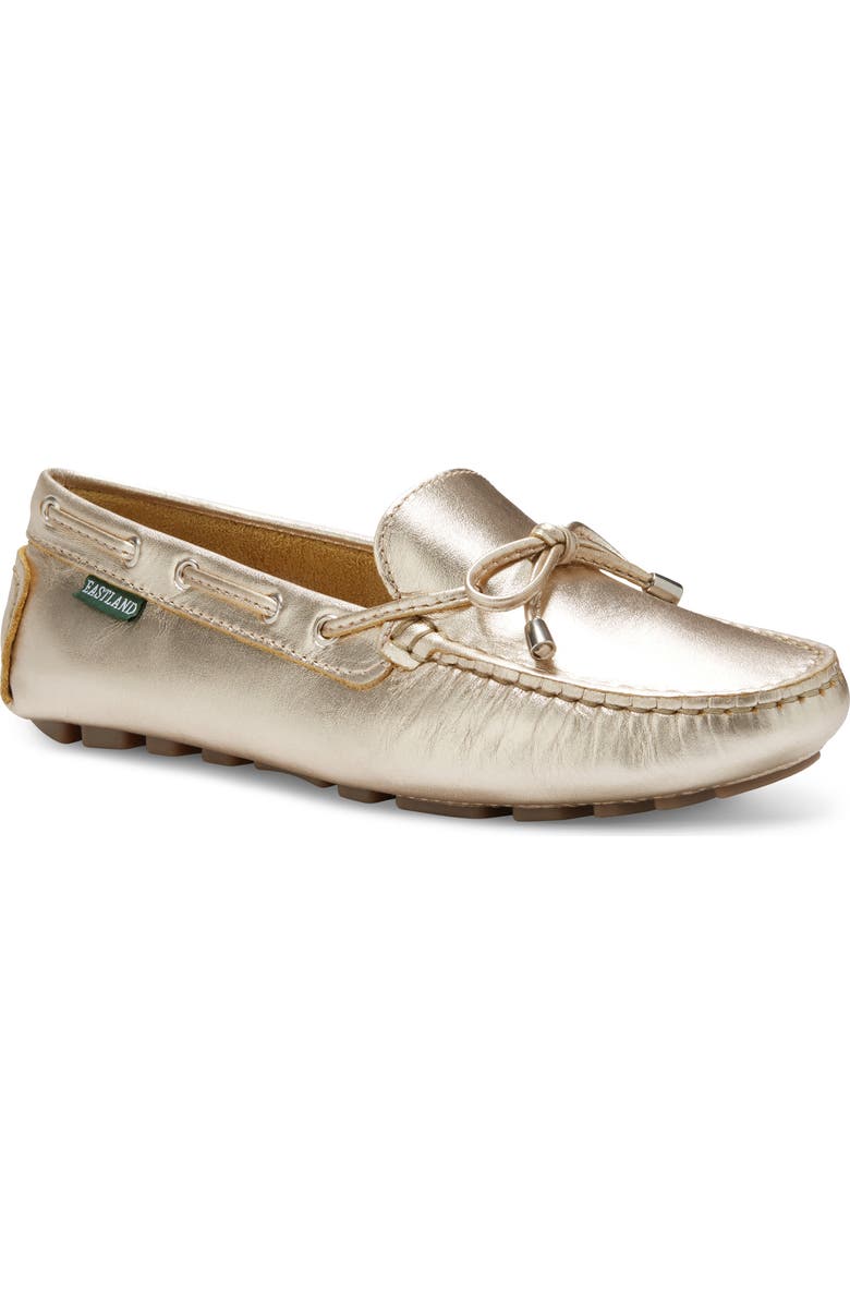 Eastland Marcella Bow Driving Loafer, Main, color, Gold