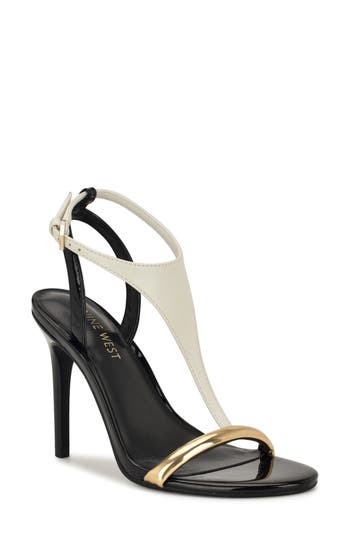 Nine West Miaza T-strap Stiletto Sandal In Black
