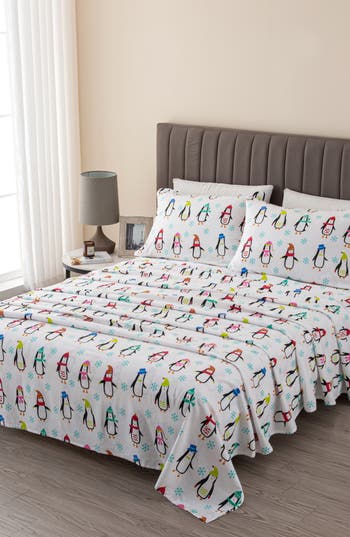 Woven & Weft Turkish Cotton Flannel Christmas Sheet Set