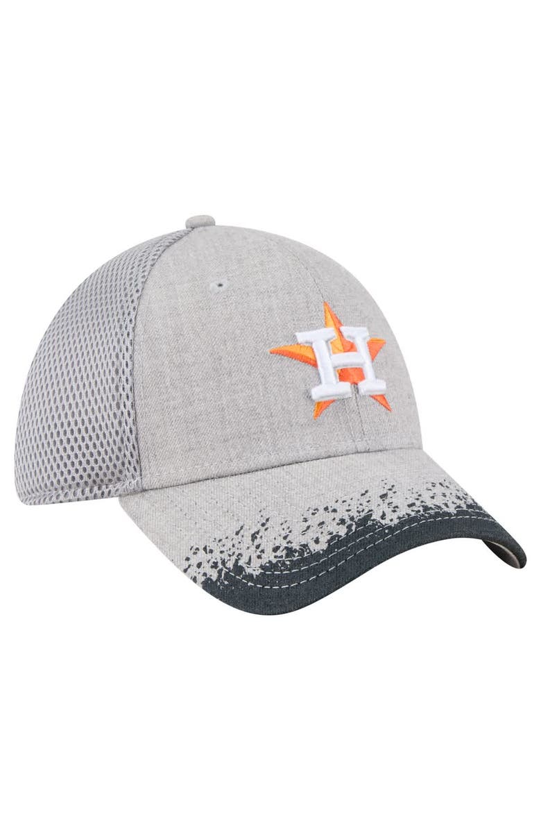 New Era Men's New Era Gray Houston Astros Visor Paint Splatter 39THIRTY Flex Hat, Alternate, color, Gray