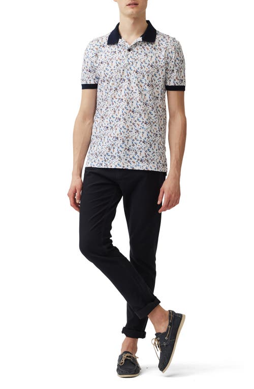 Rodd & Gunn Chamberlins Island Floral Polo In Ink