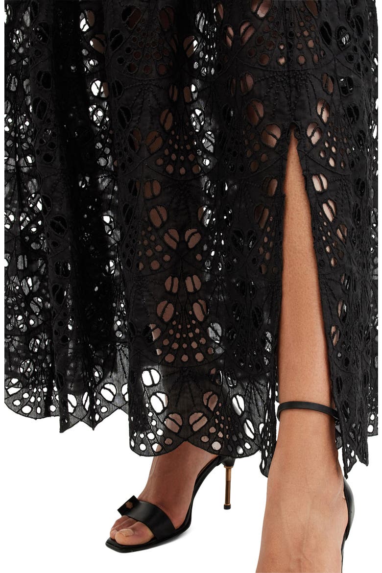 Rosie Embroidered Skirt, Alternate, color, BLACK