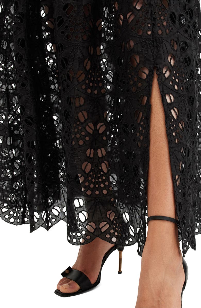 AllSaints Rosie Embroidered Skirt, Alternate, color,