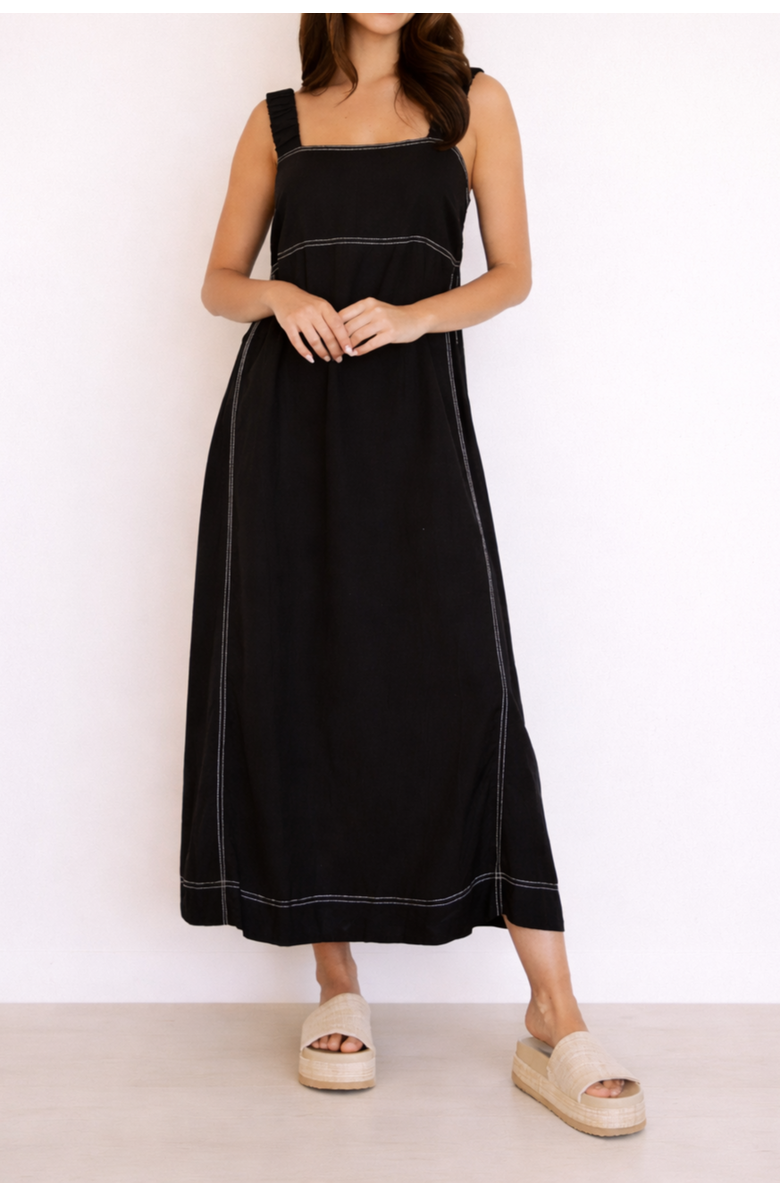 Label of Love Stitched Up Maxi Dress, Main, color, Black