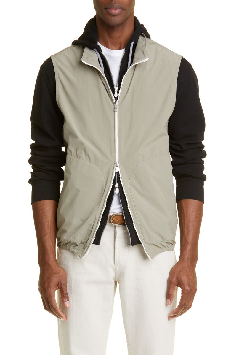 Brunello Cucinelli Stand Collar Vest, Main, color, 