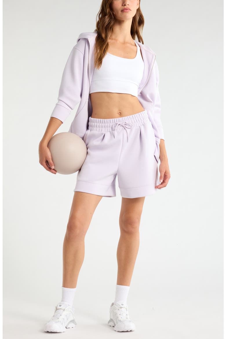 Soft Luxe High Waist Knit Shorts, Alternate, color, PURPLE HUSH