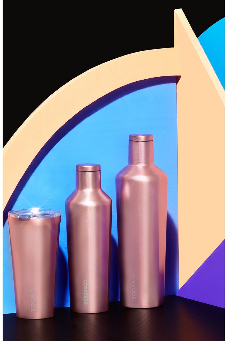 Rose Insulated Stainless Steel Canteen, Alternate, color, ROSE METALLIC