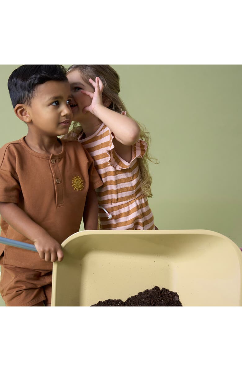 Modern Moments<sup>™</sup> by Gerber Henley Shirt and Shorts Set, Alternate, color, Medium Brown