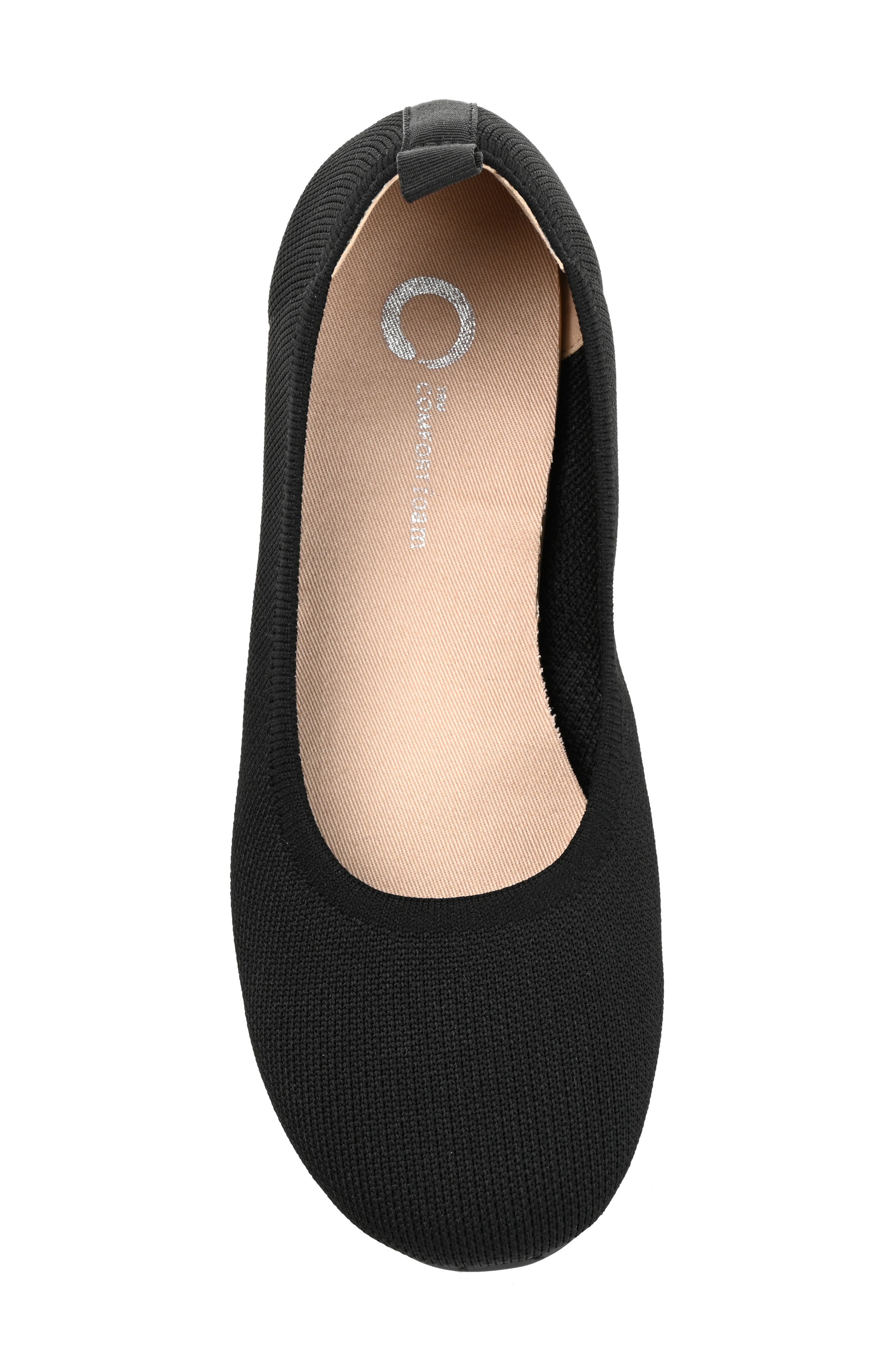 Journee Collection Jersie Knit Ballet Flat, Alternate, color, Black