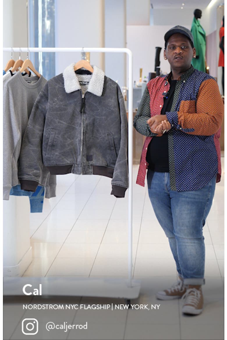 Denim & Faux Shearling Bomber Jacket video