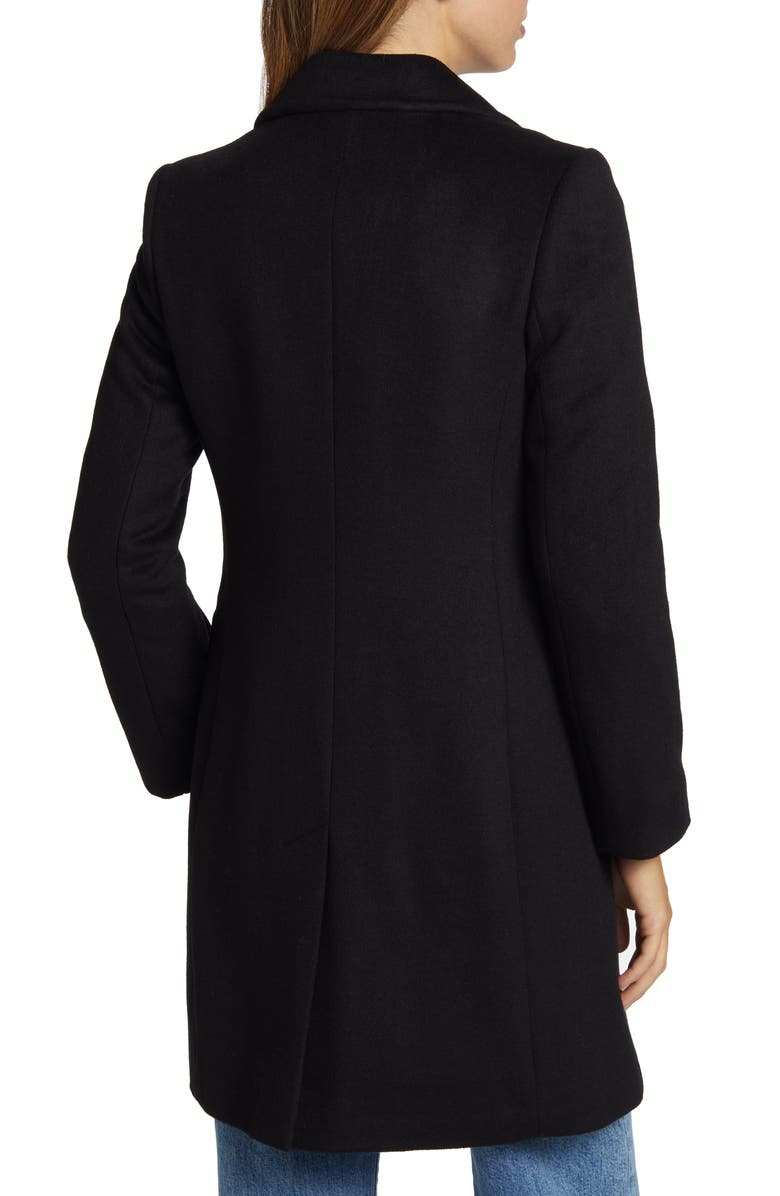 Sam Edelman Herringbone Button Twill Wool Blend Coat, Alternate, color,