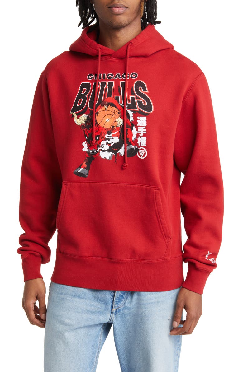 HYPLAND NBA Chicago Bulls Charge Graphic Hoodie, Main, color, 