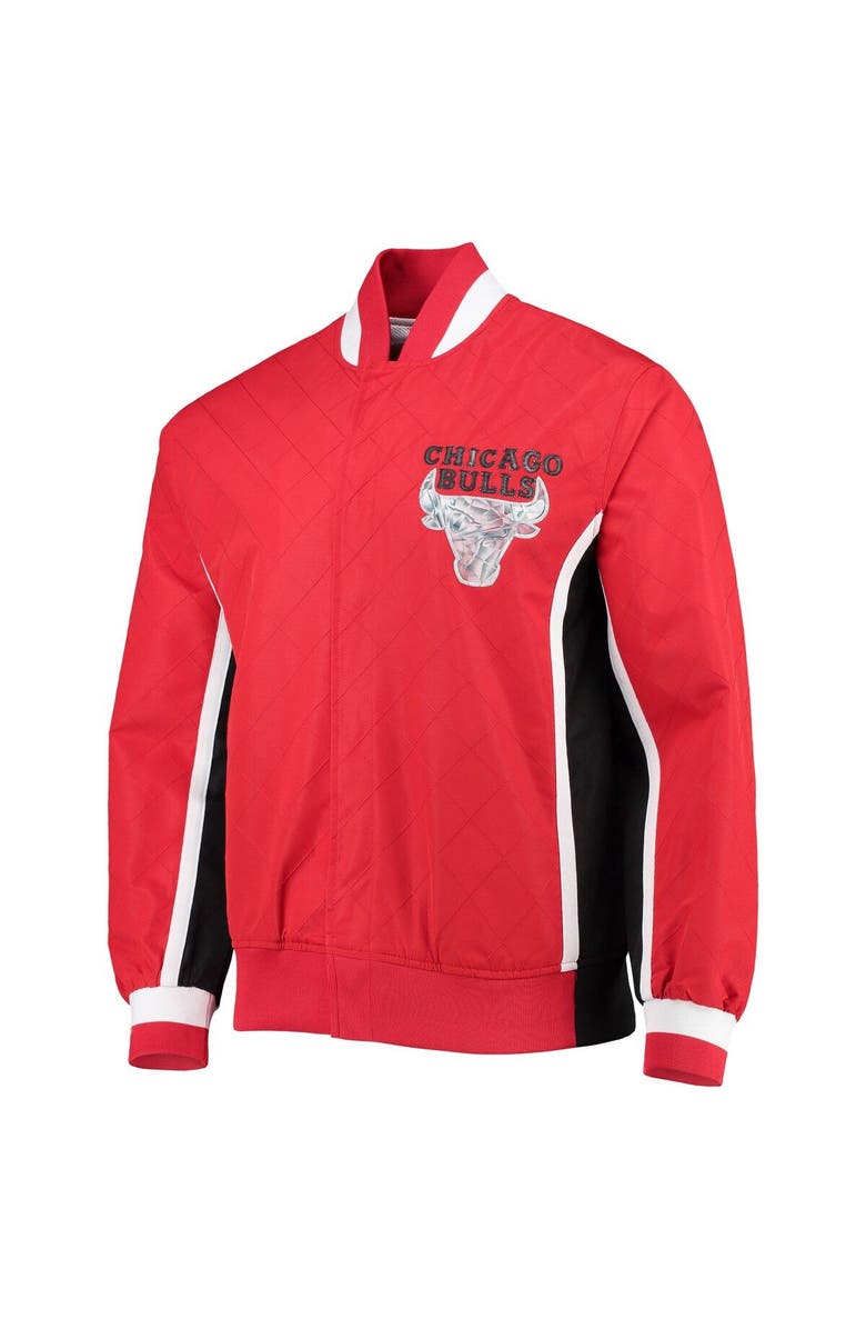Mitchell & Ness Men's Chicago Bulls Red Mitchell & Ness Hardwood Classics 75th Anniversary Authentic Warmup Full-Snap Jacket, Alternate, color,