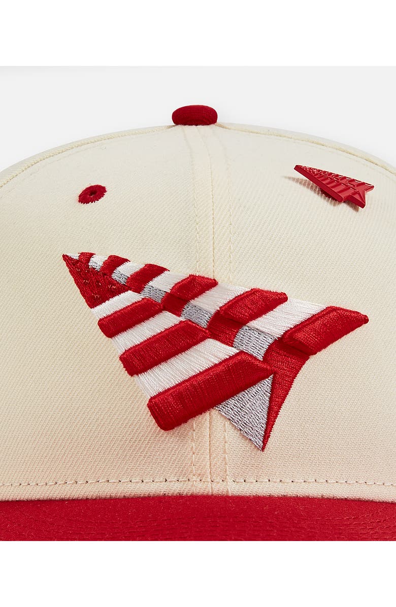 PAPER PLANES The Original Chrome 9FIFTY Twill Snapback Cap, Alternate, color, Chrome White/ Crimson
