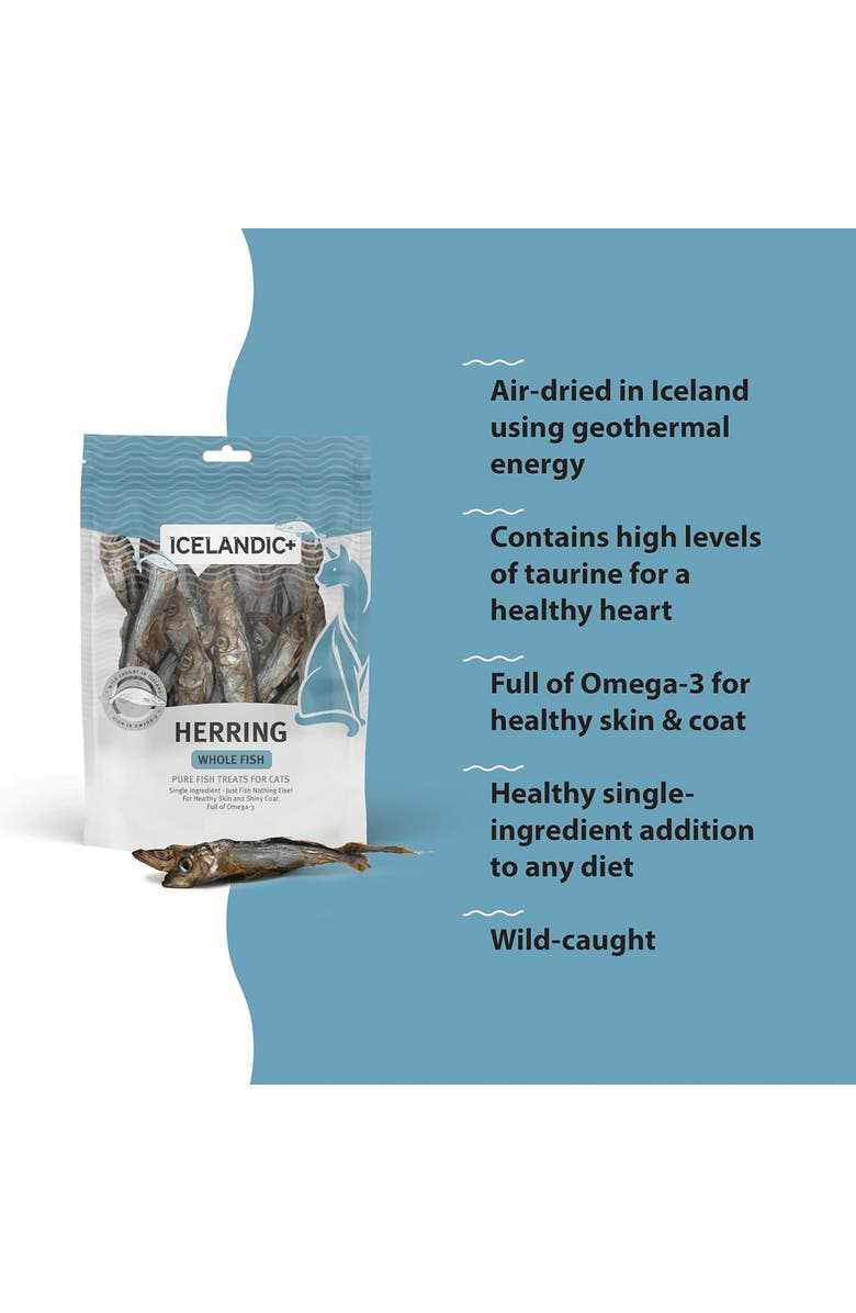 ICELANDIC+ Whole Fish Herring, 1oz Bag, Cat Treats, Pure Wild-Caught, Alternate, color, Multicolored