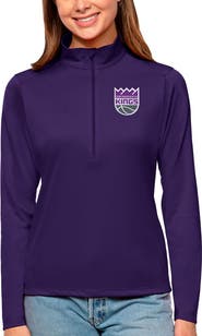 ANTIGUA Women's Antigua Purple Sacramento Kings Tribute Half-Zip Top