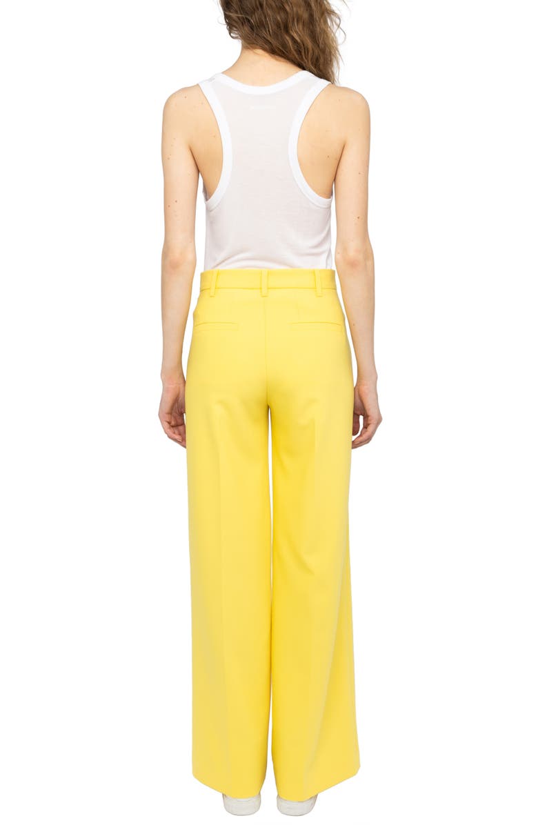 Zadig & Voltaire Wide Leg Pants, Alternate, color, Banana