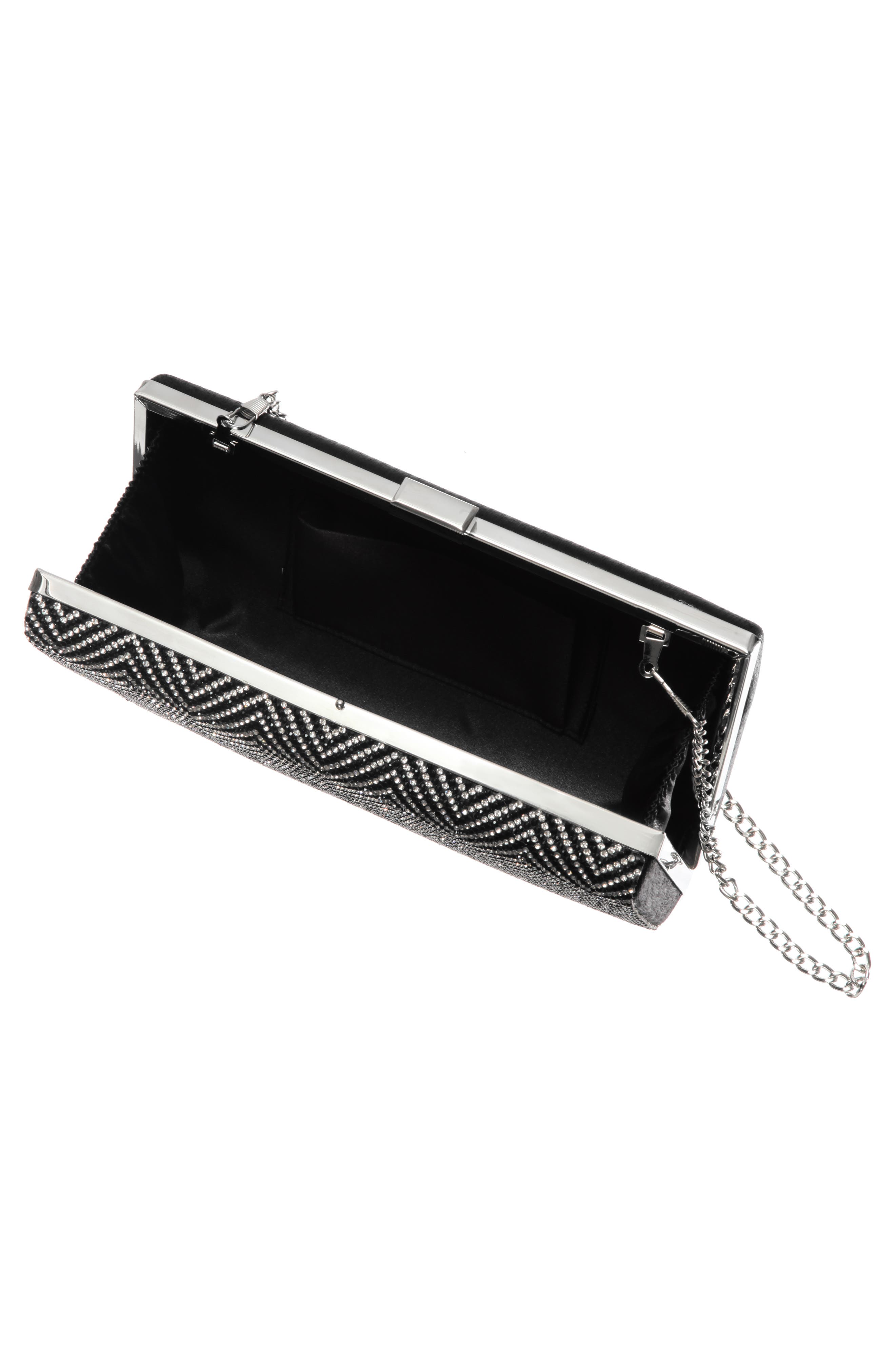 Nina Laken Crystal Embellished Box Clutch, Alternate, color, 