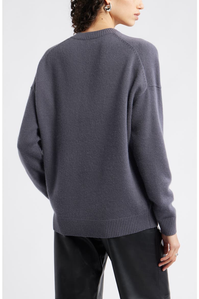 V-Neck Wool & Cashmere Sweater, Alternate, color, GREY AGATE