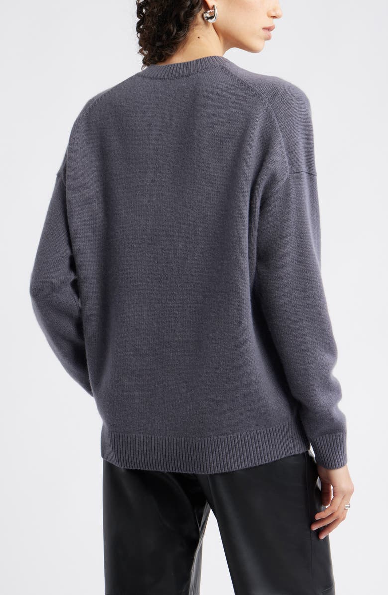 Nordstrom V-Neck Wool & Cashmere Sweater, Alternate, color, Grey Agate