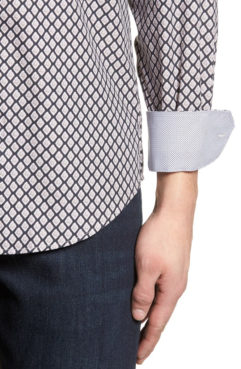 Bugatchi Classic Fit Woven Sport Shirt, Alternate, color, 