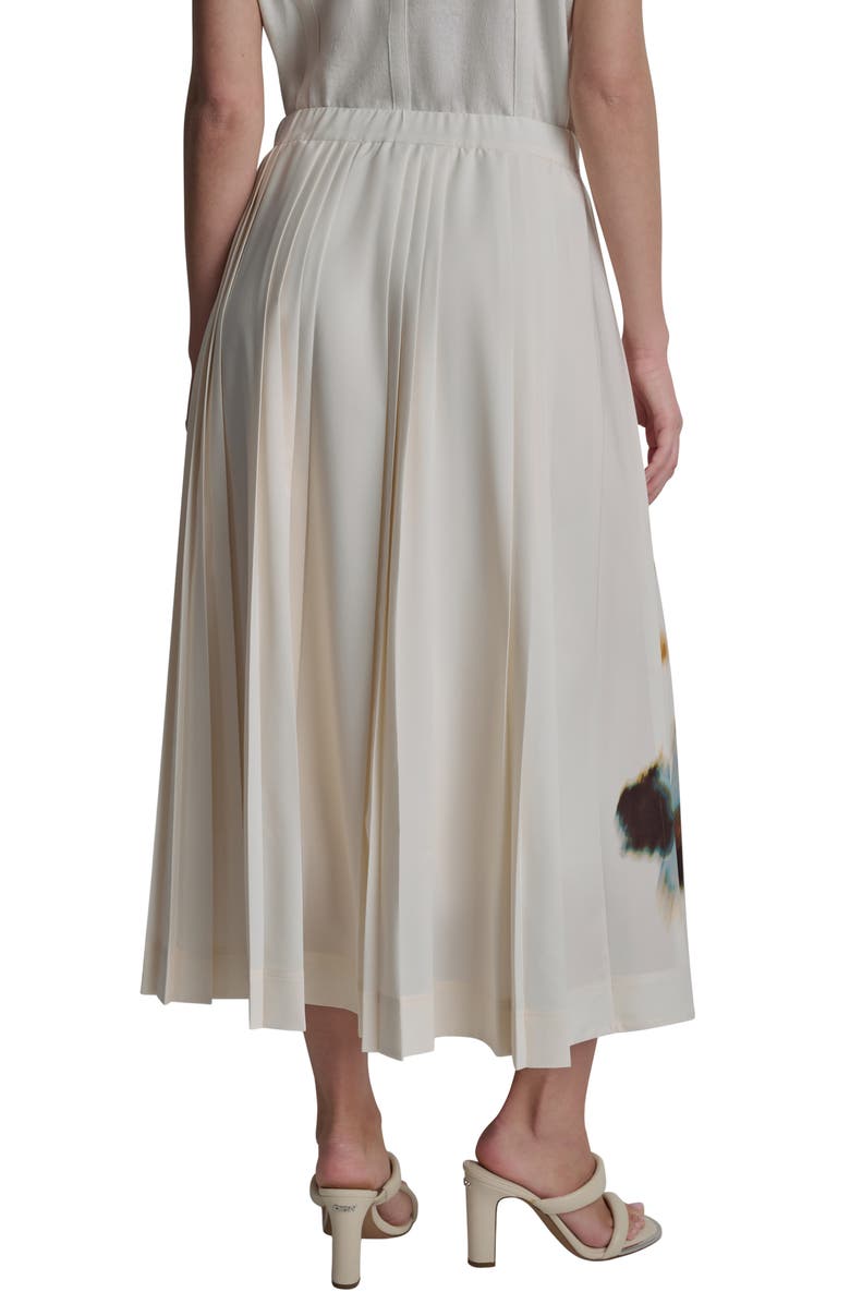 DKNY Abstract Print Pleated Skirt, Alternate, color, Sunburst Floral