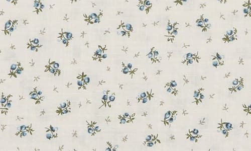 Maniere Manière Kids' Rose Bud Print Cotton Blend Henley In Neutral