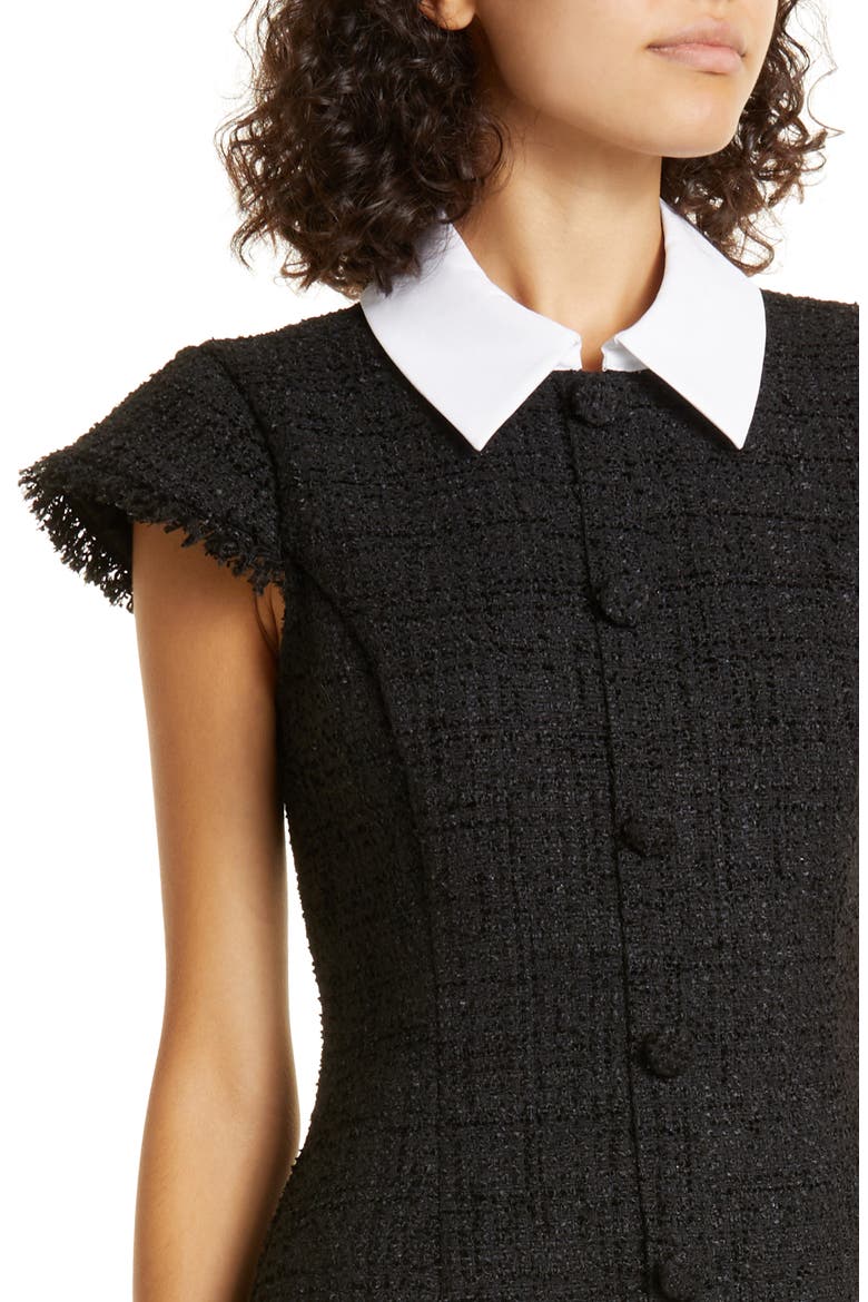 Riello Tweed Dress, Alternate, color, BLACK