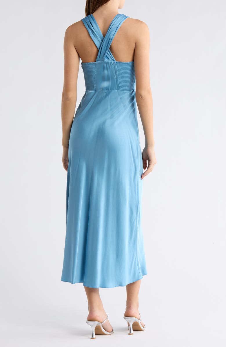 A.L.C. Ivy Satin Midi Dress, Alternate, color, Blue Lagoon