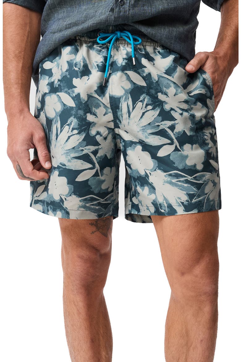 Hardinge Abstract Floral Swim Trunks, Main, color, HUNTER