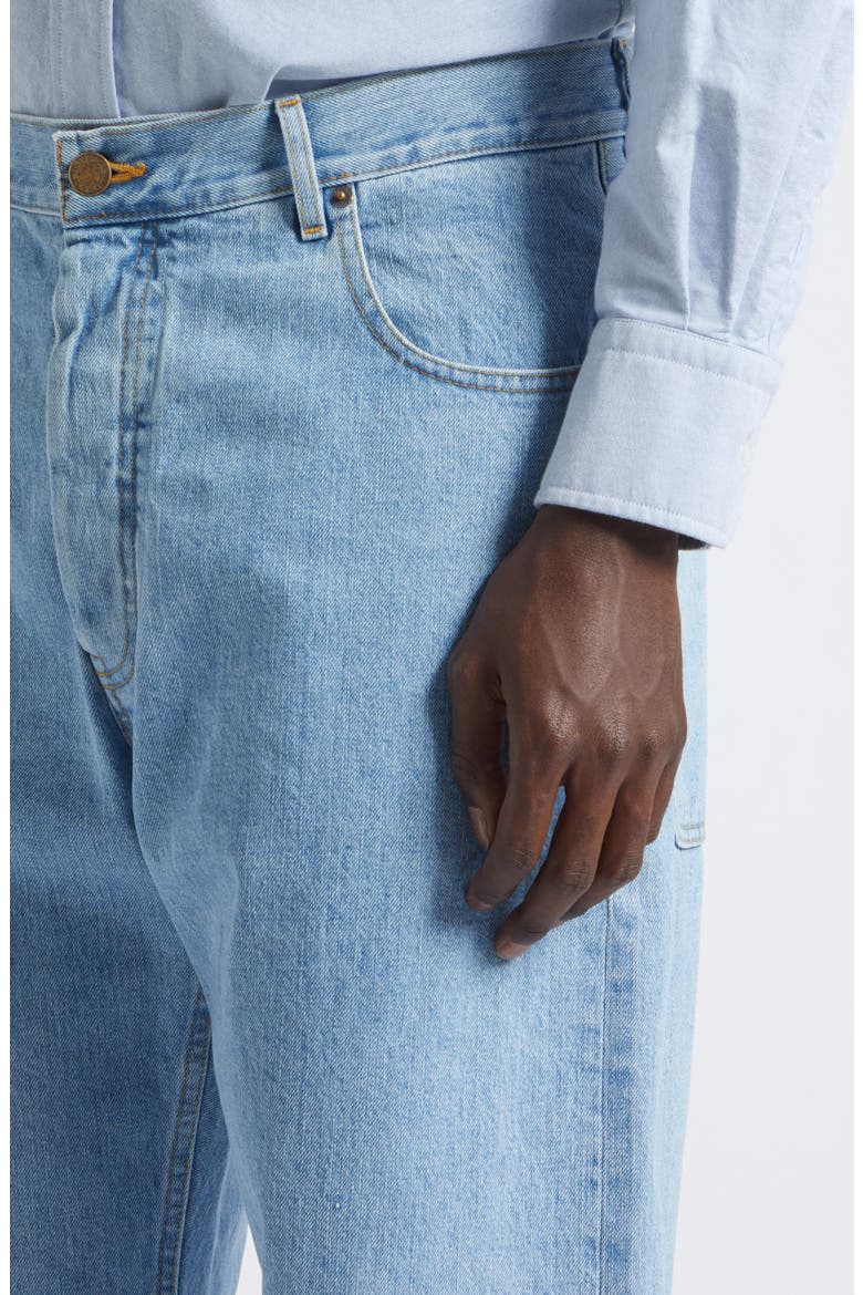 Straight Leg Selvedge Denim Jeans, Alternate, color, LIGHT BLUE